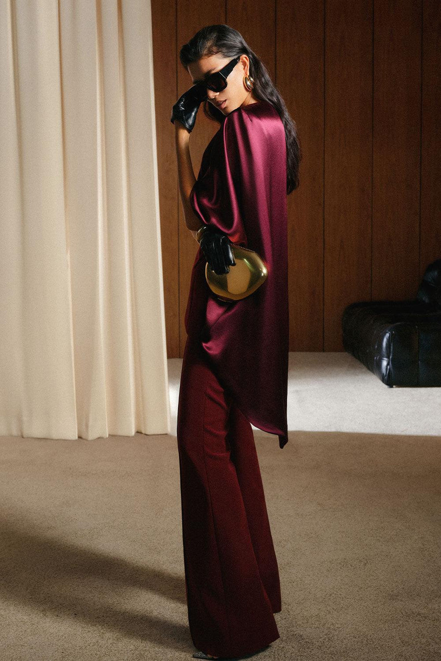 Masham Hourglass Cape Shoulder Tweed Top 5