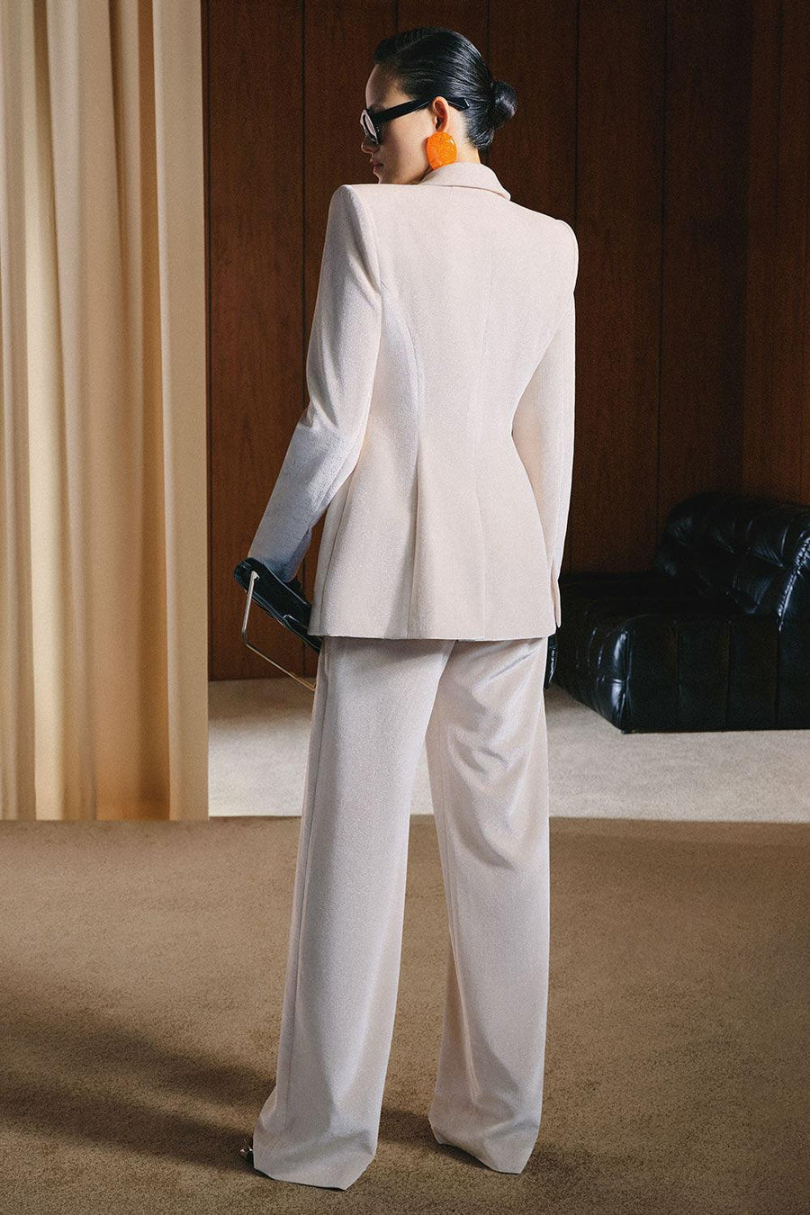 Moshill Structured Peak Lapel Velvet Blazer 6