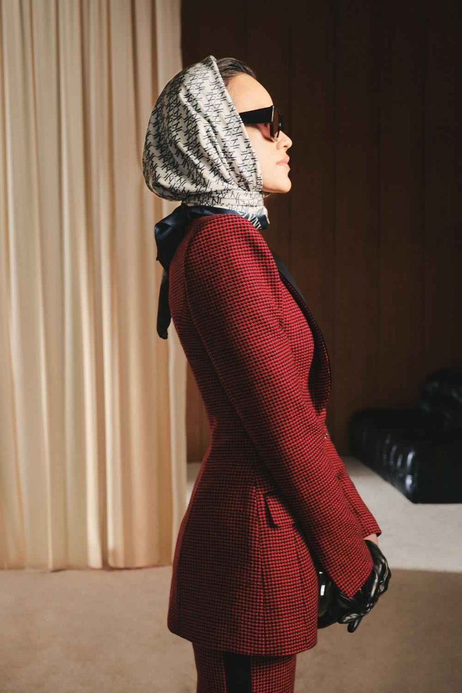 Clevedon Straight Side Slit Tweed Ankle Length Skirt