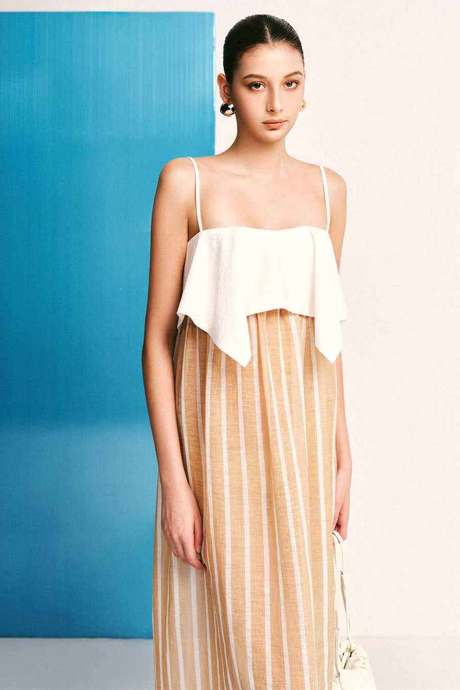 Kassidy Babydoll Square Neck Woven Cotton Maxi Dress