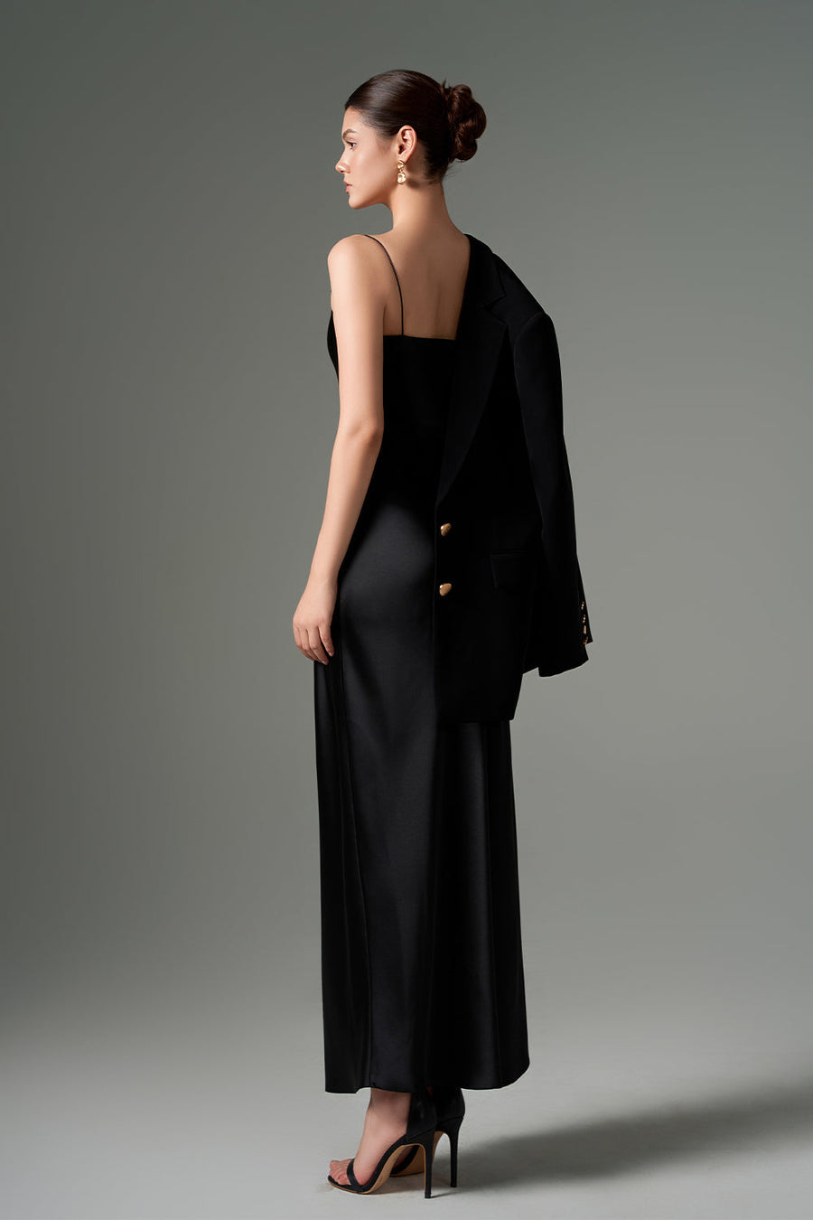 Zehra Slip Square Shoulder Silk Satin Ankle Length Set Set 21Six