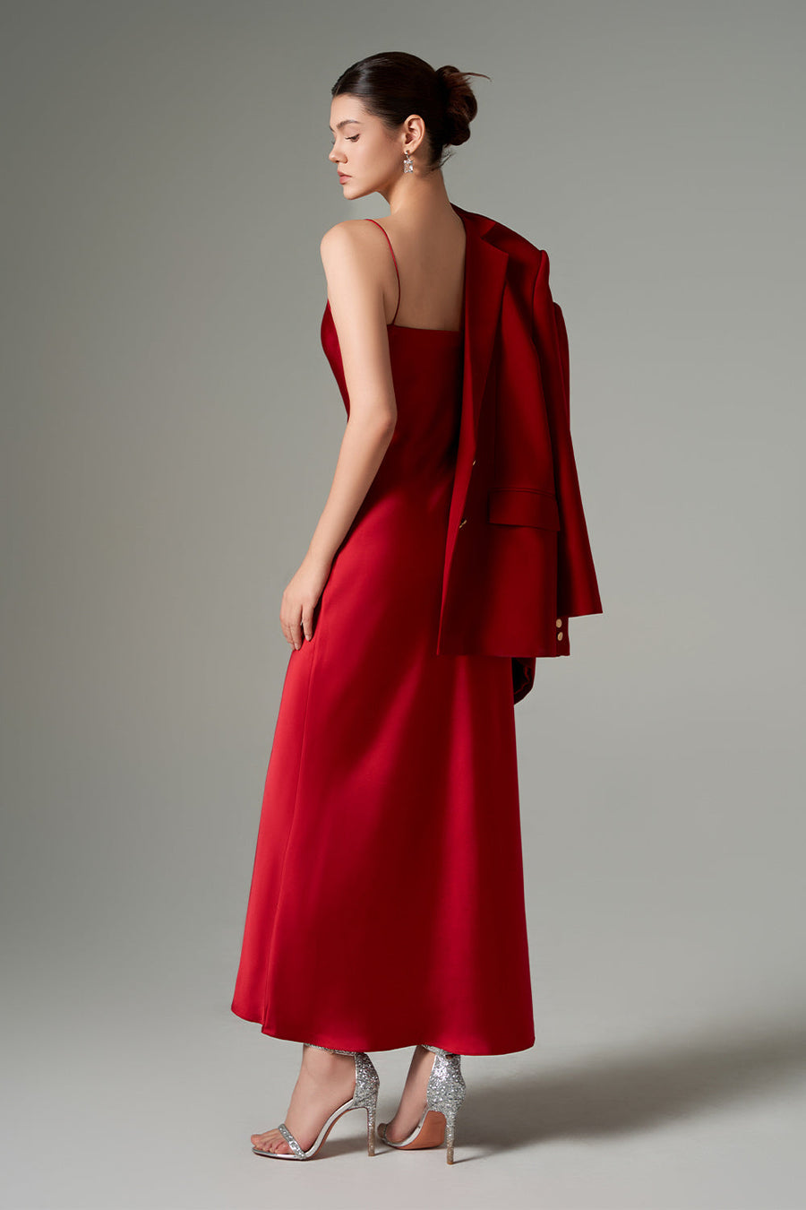 Zehra Slip Scoop Neck Silk Satin Ankle Length Dress Maxi Dress 21Six