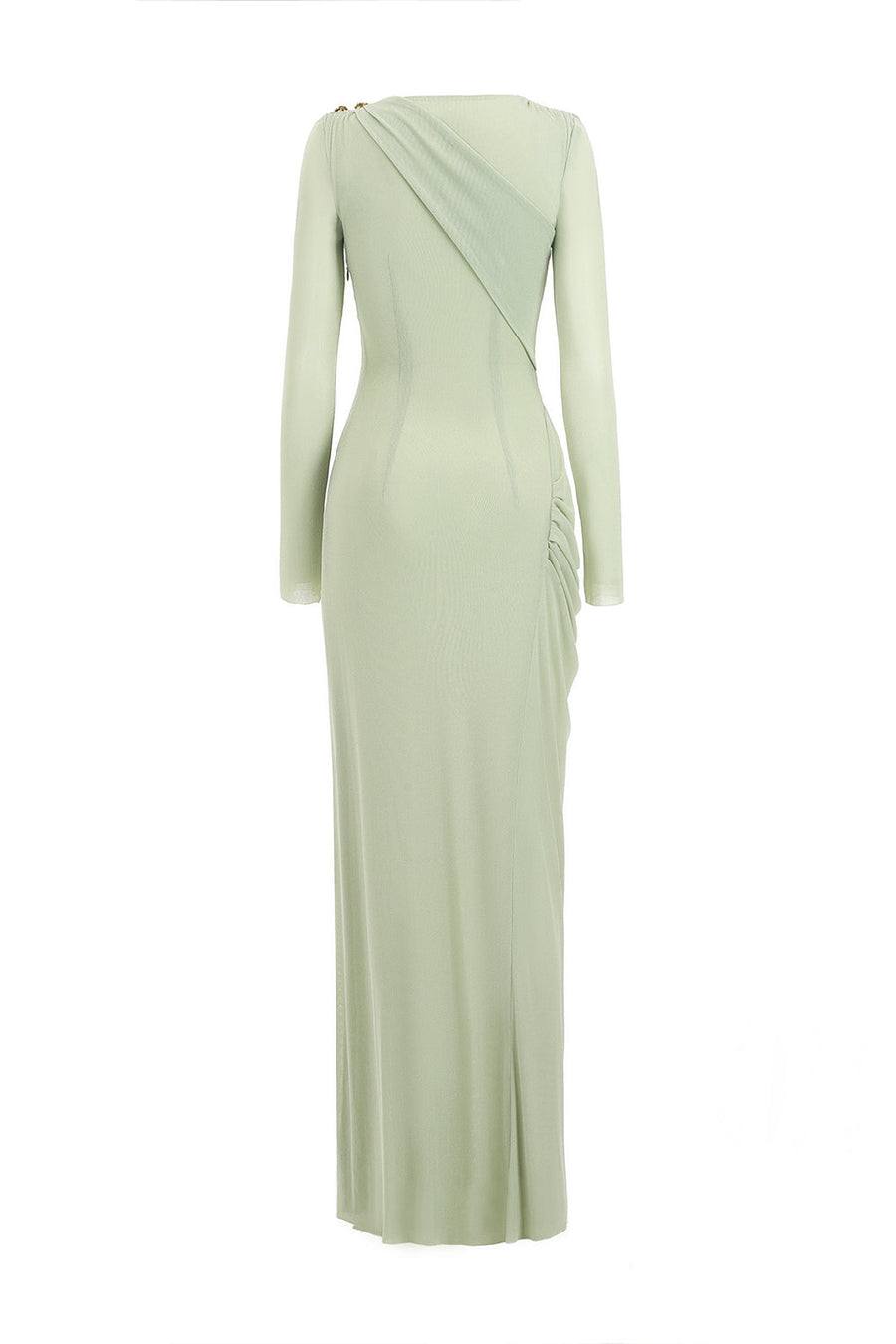 Verlarune Sheath Asymmetric Neck Elastic Cotton Maxi Dress 3