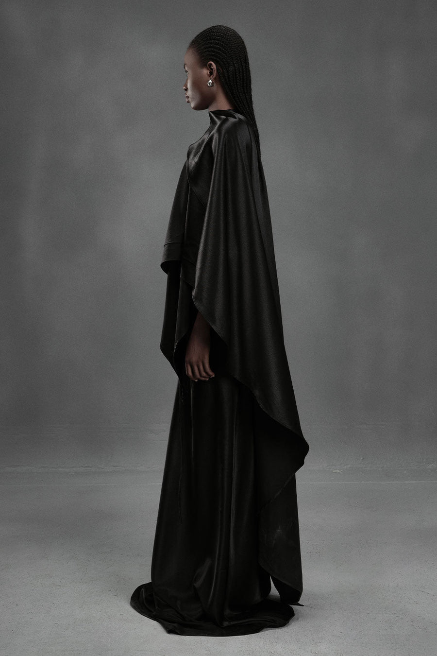 Oyster A-line Sleeveless Silk Floor Length Dress Gown Dress DAS LA VIE