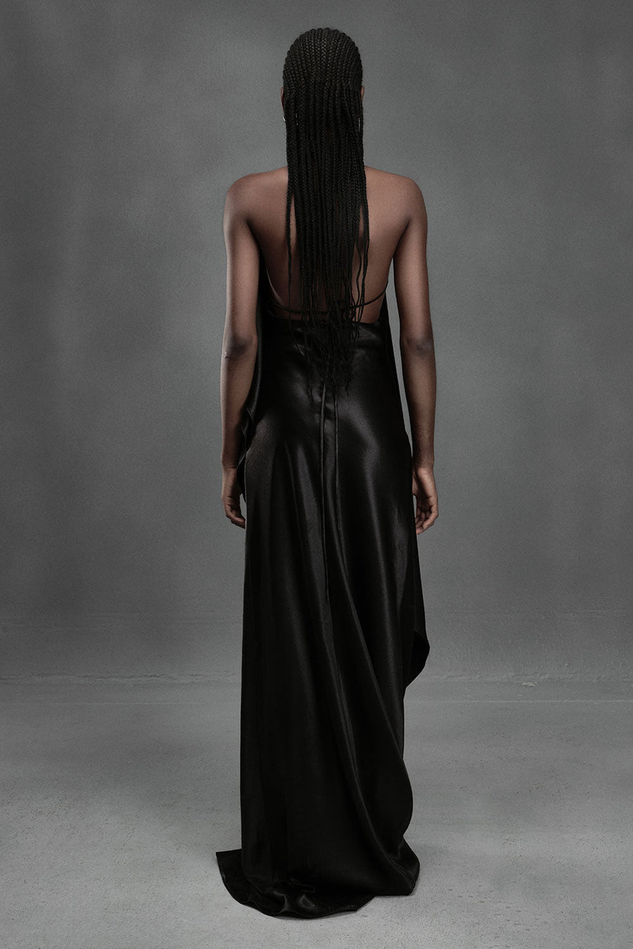 Oyster A-line Sleeveless Silk Floor Length Dress Gown Dress DAS LA VIE