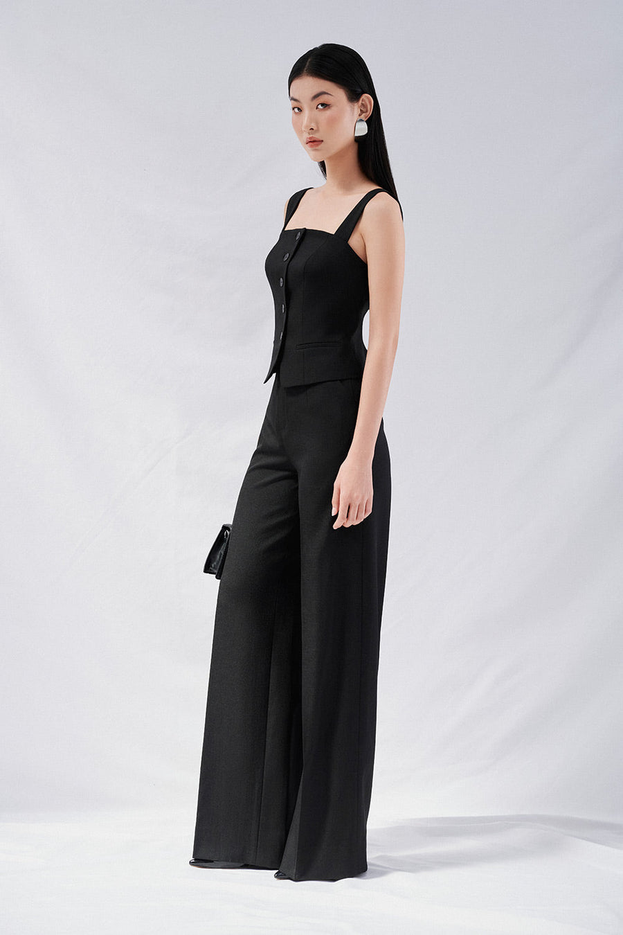 Sadie Straight Front Zipper Twinkle Taffeta Maxi Pants 3