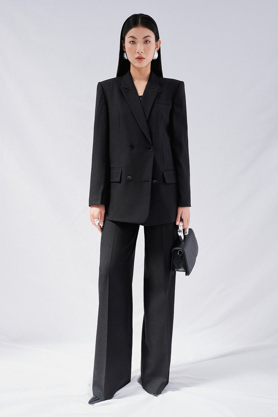 Sadie Straight Front Zipper Twinkle Taffeta Maxi Pants 4