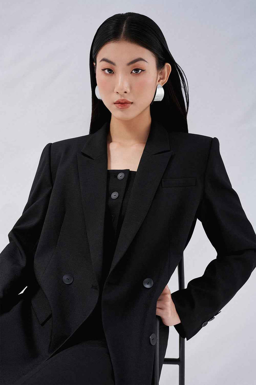 Sadie Bodycon Loose Strap Twinkle Taffeta Shirt