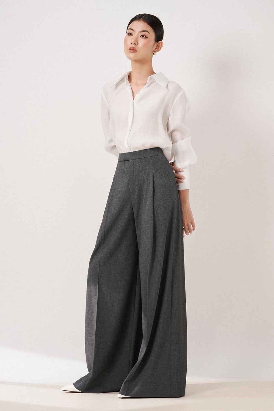Naomi Straight Sheer Crepe Shirt