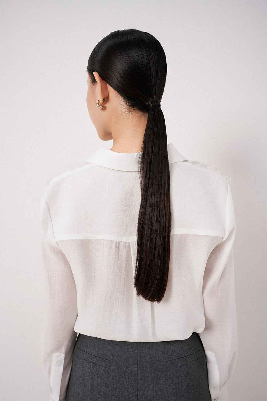 Naomi Straight Sheer Crepe Shirt