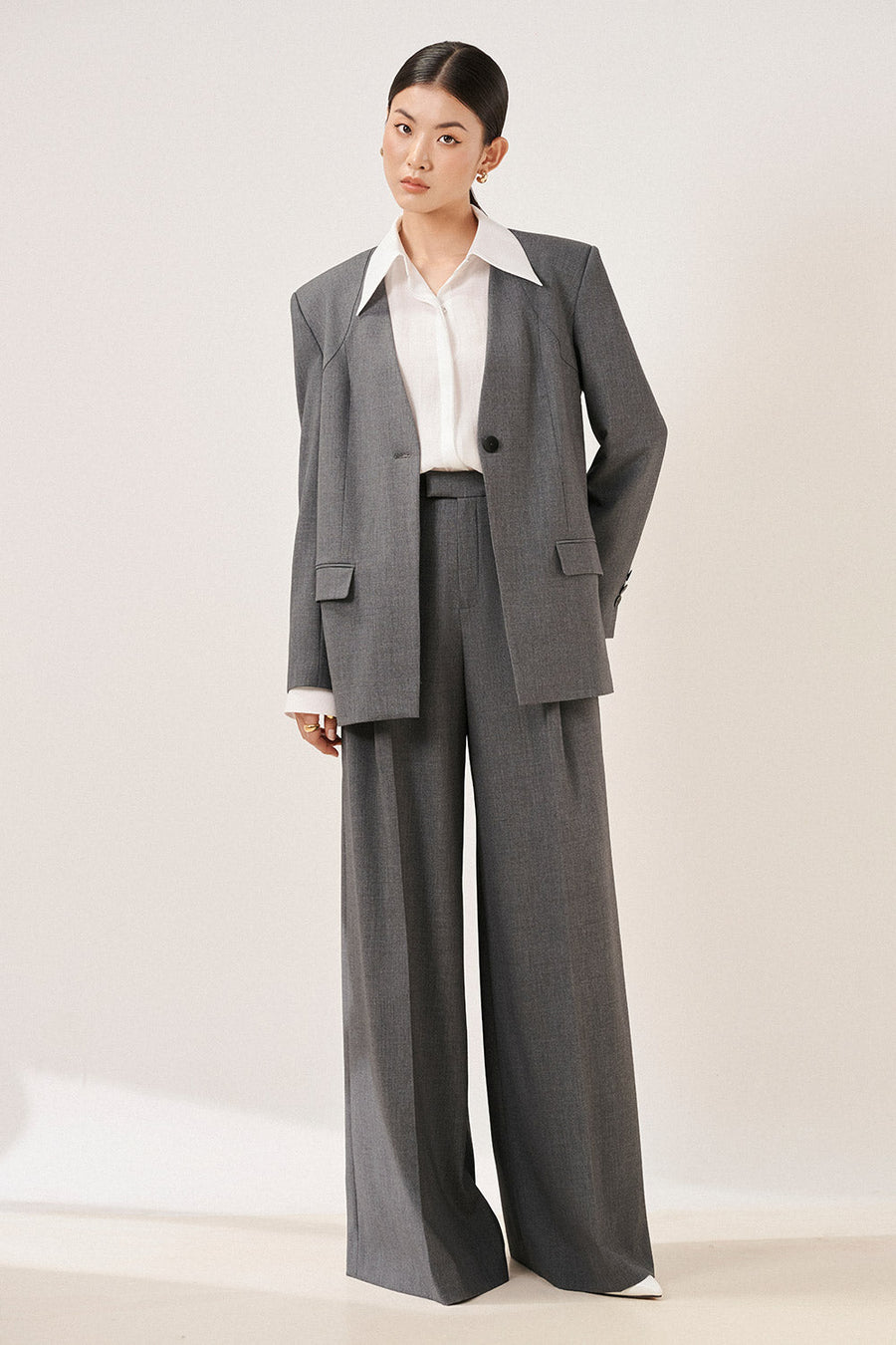 Naomi Straight Sheer Crepe Shirt 7