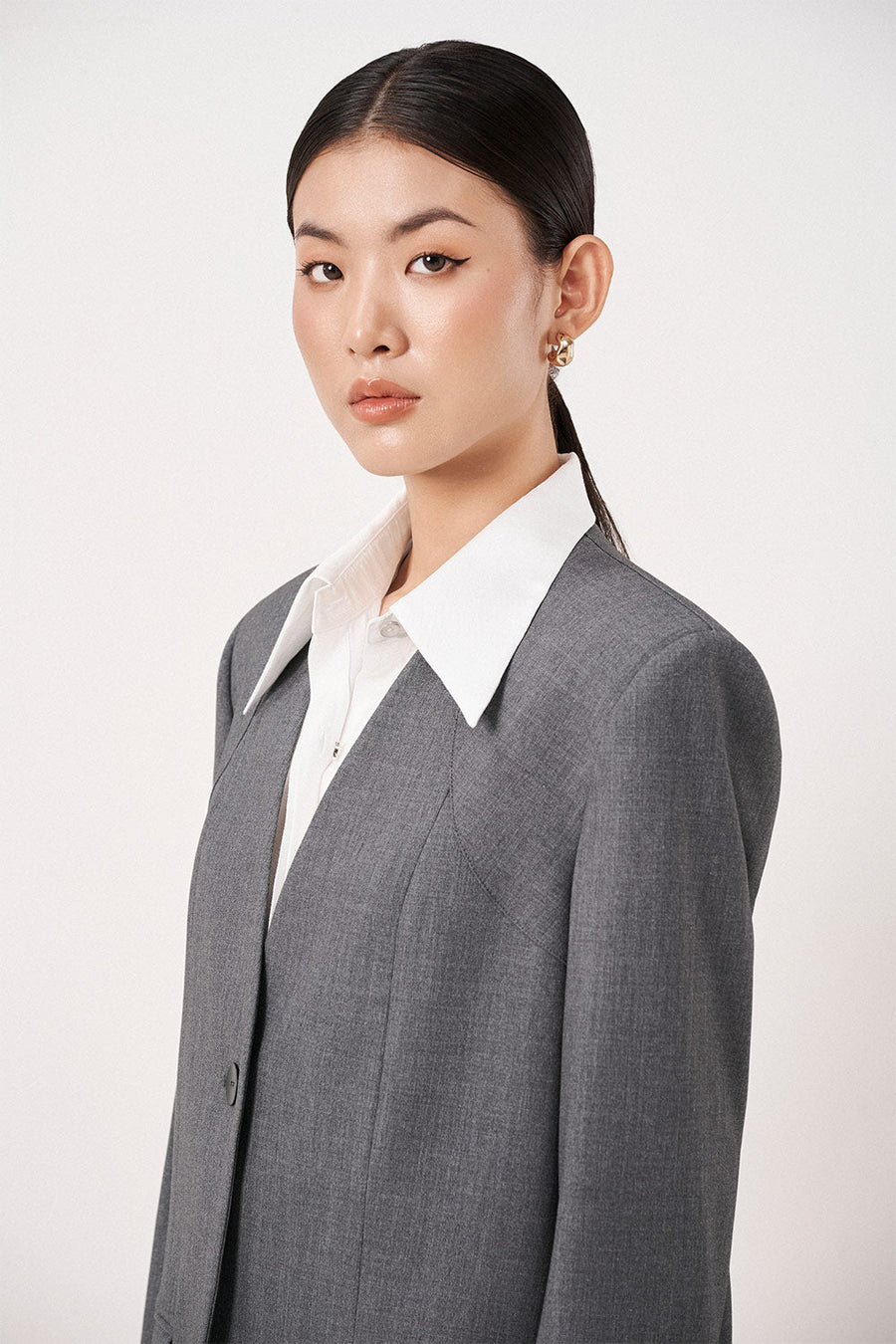 Naomi Straight Sheer Crepe Shirt 8