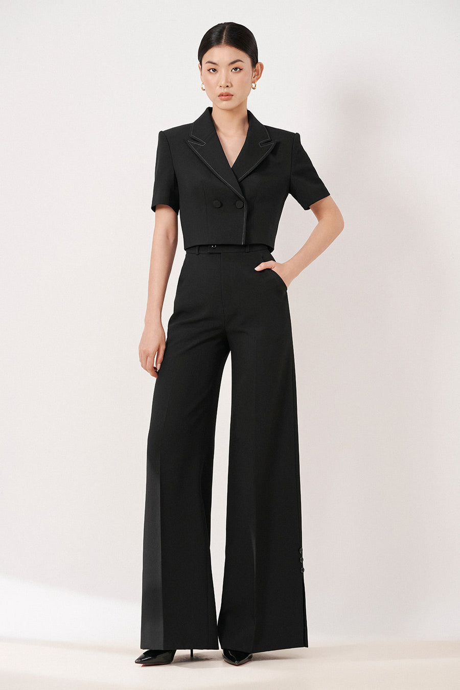 Avery Straight Side Slit Linen Maxi Pants 7