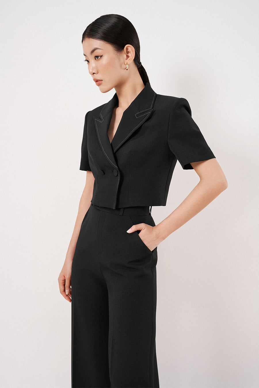Avery Straight Double Breasted Linen Jacket 3