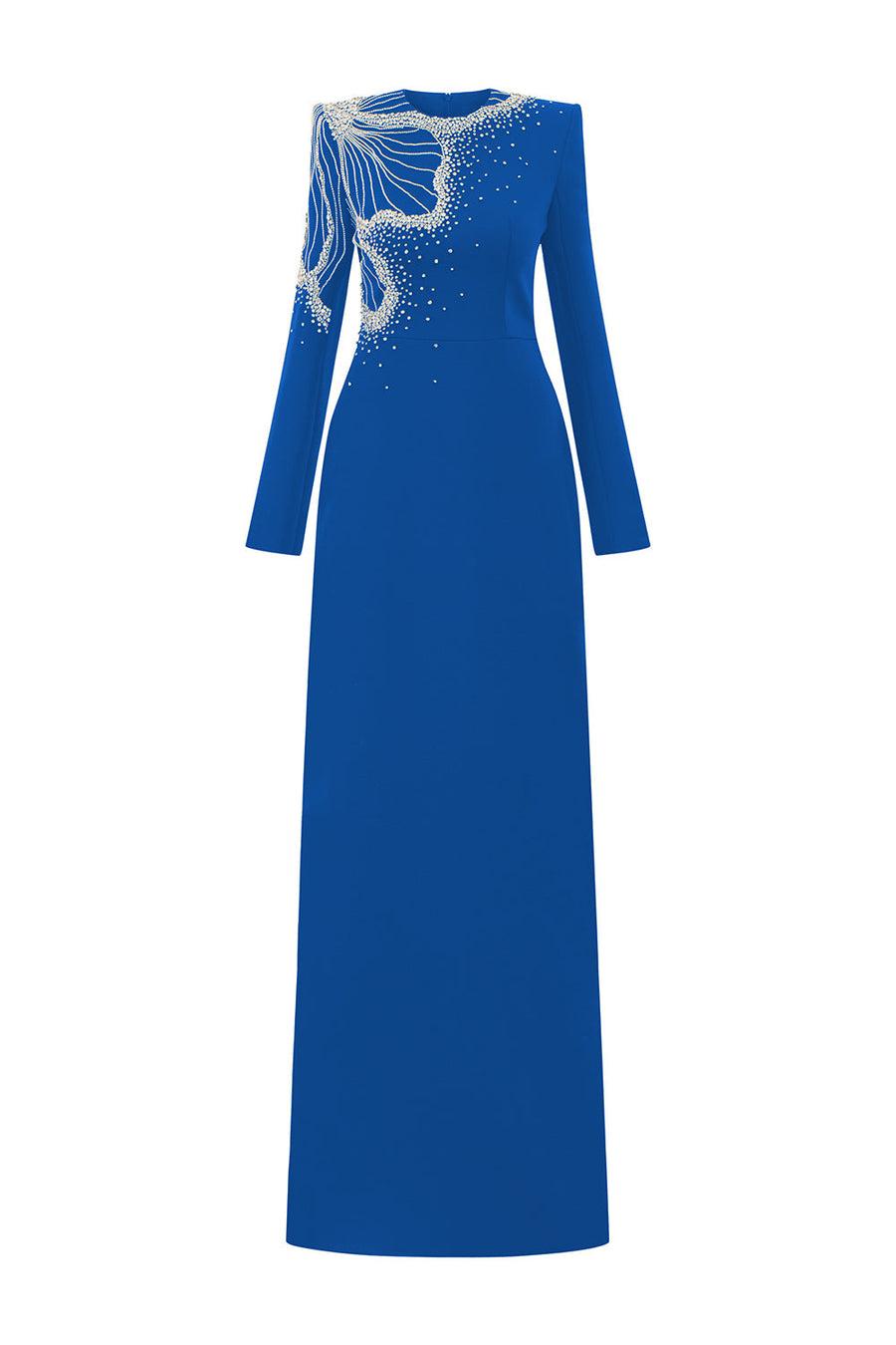 Callahan Sheath Square Neck Velvet Satin Floor Length Dress 8