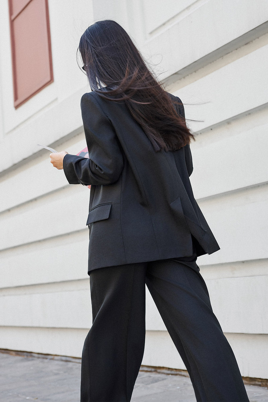 Sadie Straight Peak Lapel Twinkle Taffeta Blazer 7