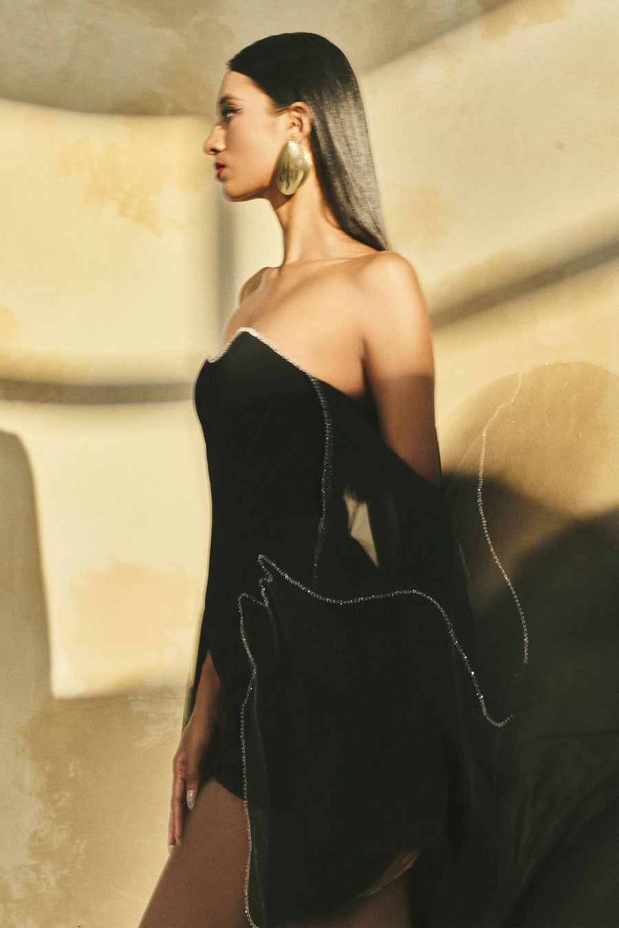 Vio Cape Sleeve Mini Dress 5