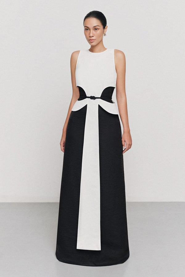 Dinh Tran Asymmetric Cut-Out Polyester Blend Ankle Length Top