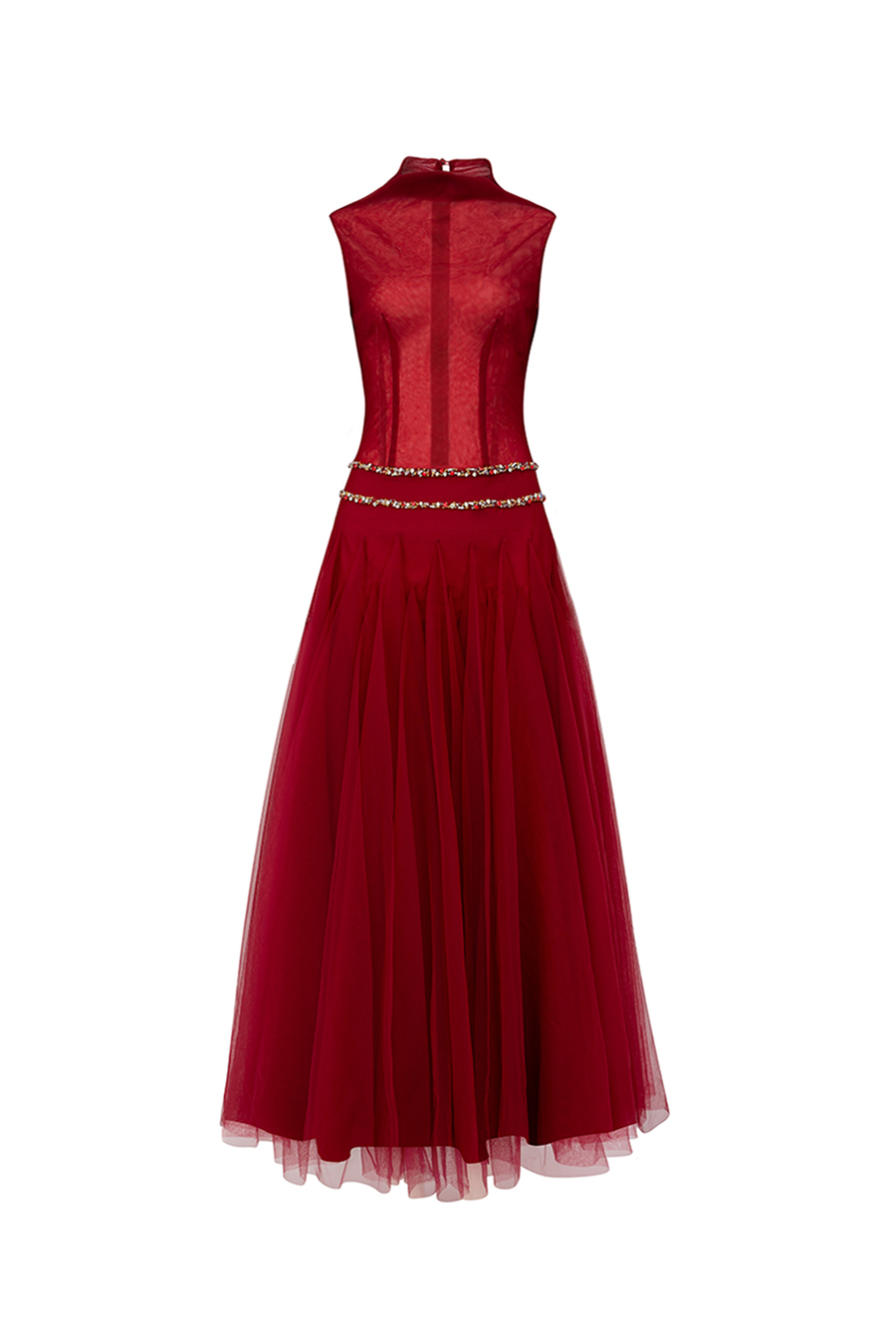 Karina A-line Sleeveless Polyester Ankle Length Dress 1