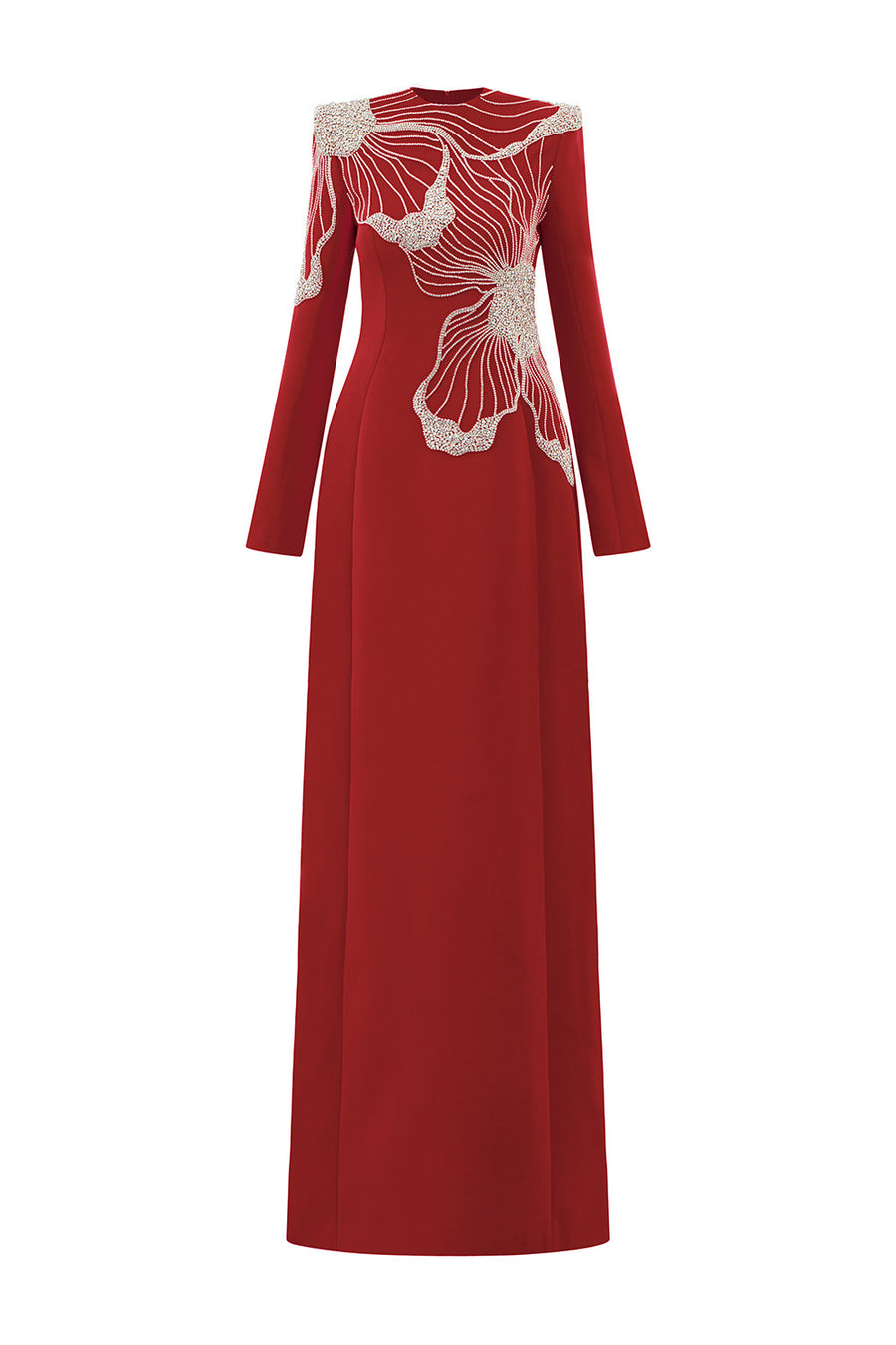 Kaitlin Sheath Square Shoulder Velvet Satin Floor Length Dress 11