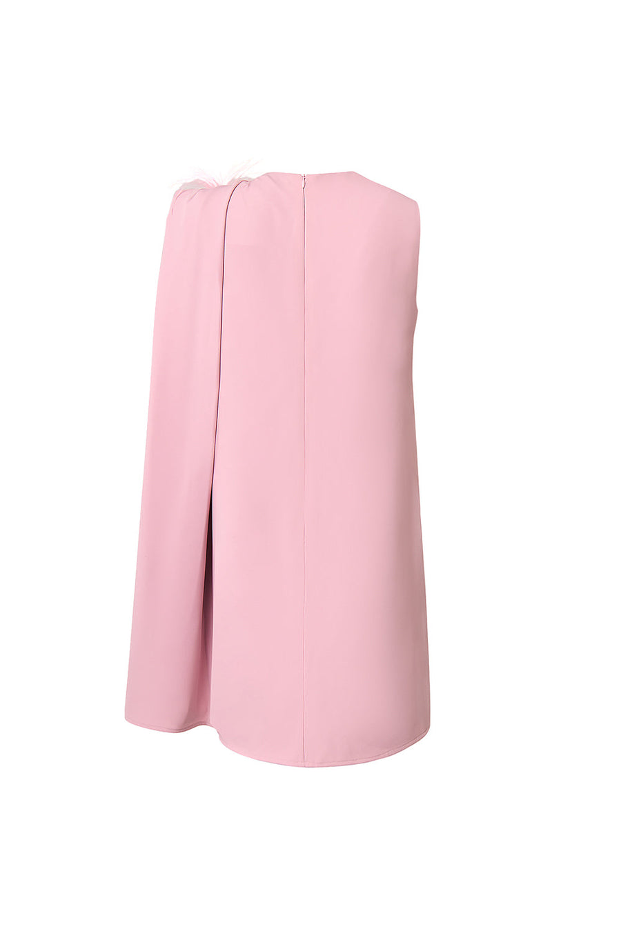 Kamari Shift Extended Flap Crepe Mini Dress 3