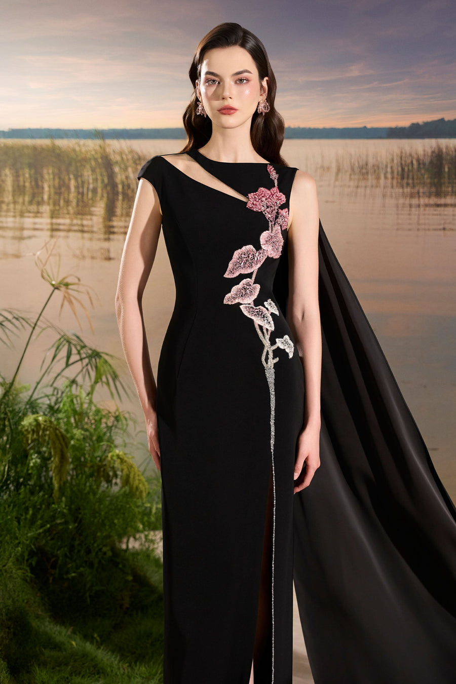 Moona Asymmetric Neck Maxi Dress 4