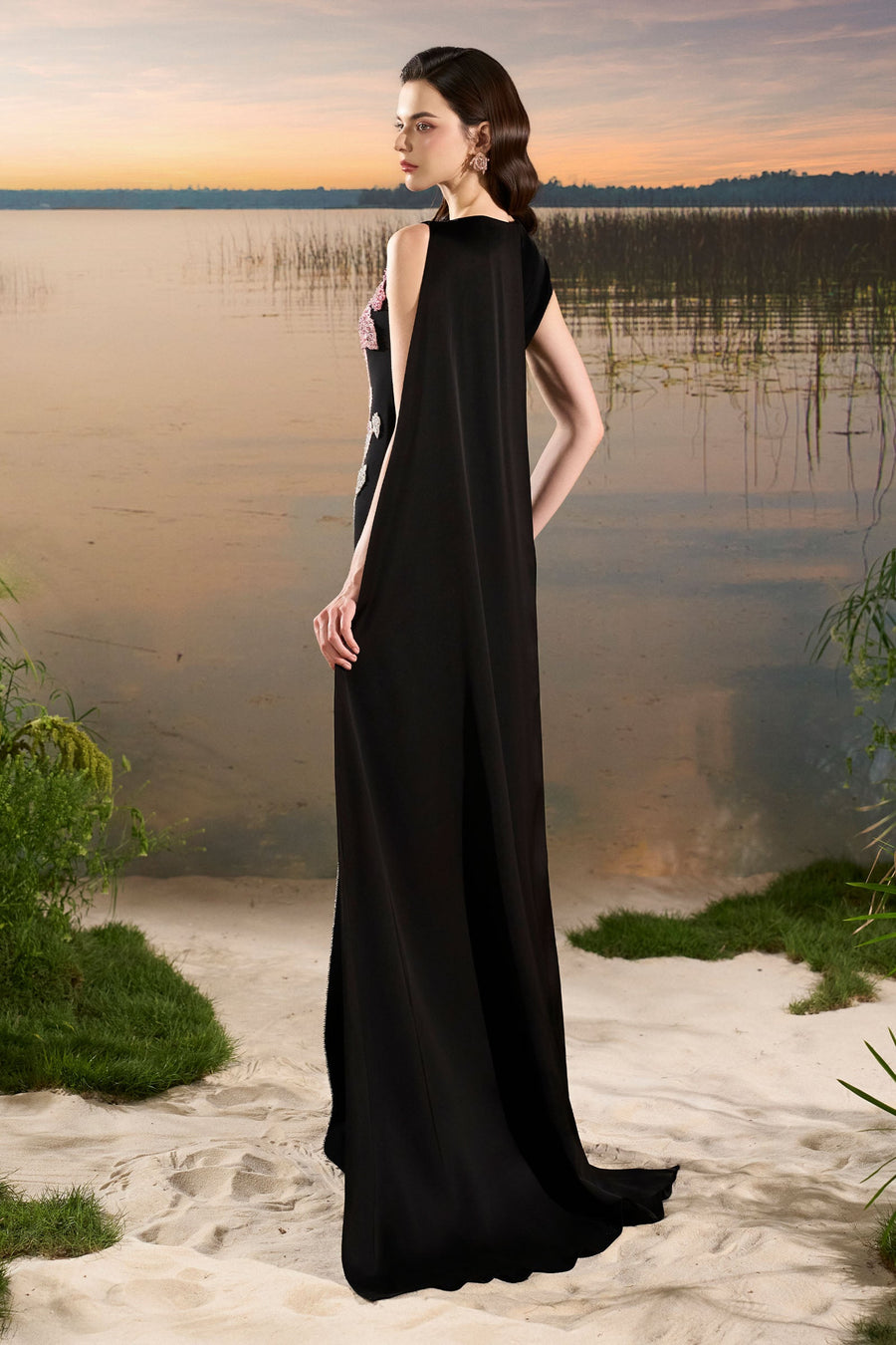 Moona Asymmetric Neck Maxi Dress 2