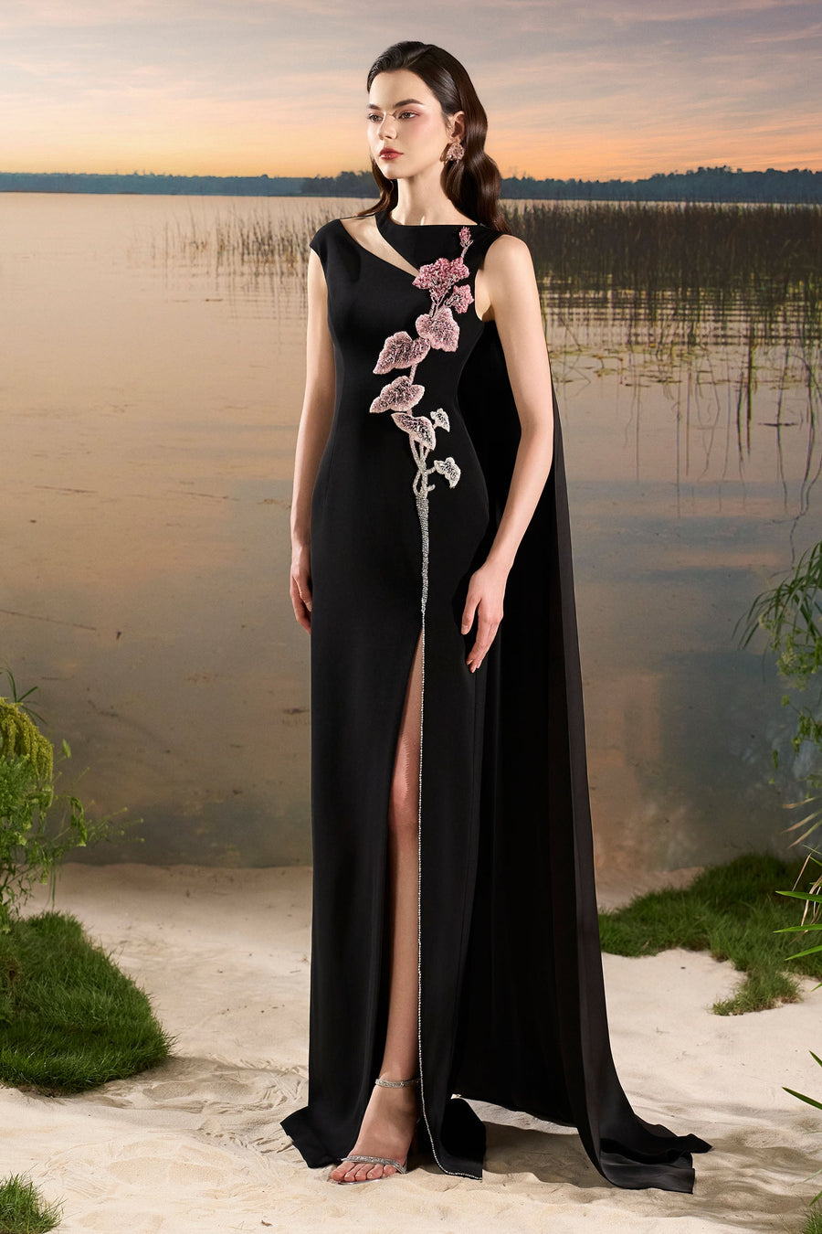 Moona Asymmetric Neck Maxi Dress 3