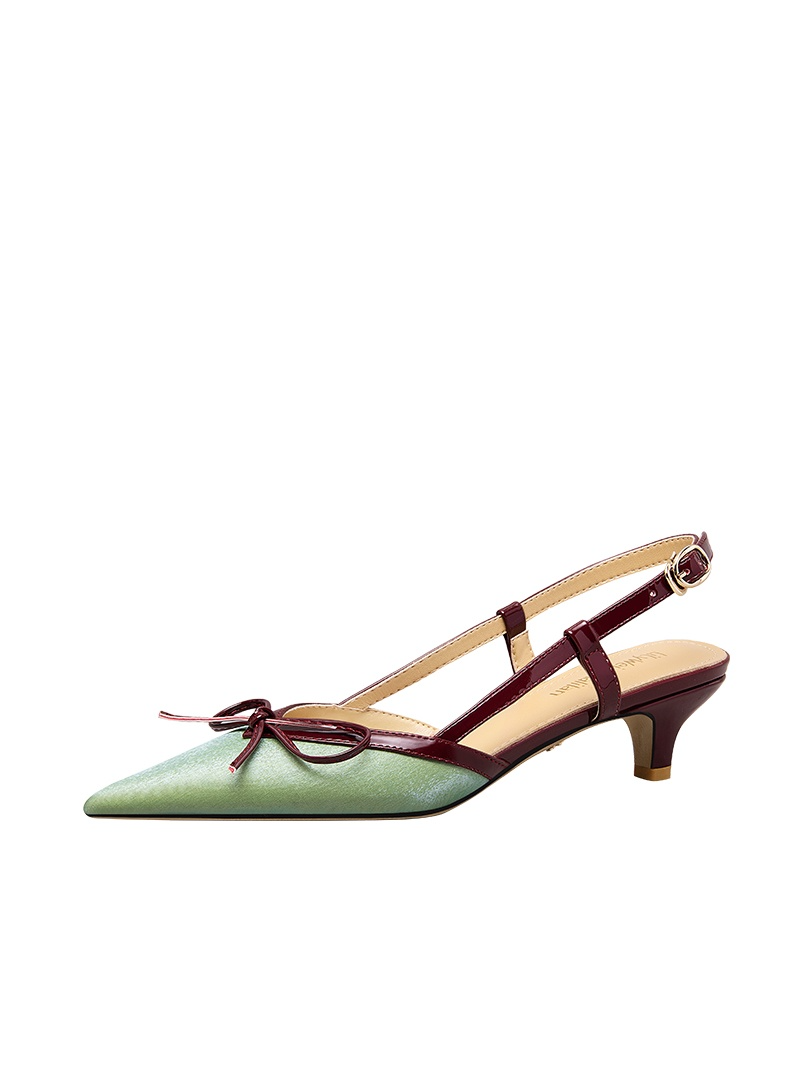 Lily Wei [Peninsula Love Letter] The same green high-end sandals on the show 3cm high heels large size 41-43 Shoes RESSALINA