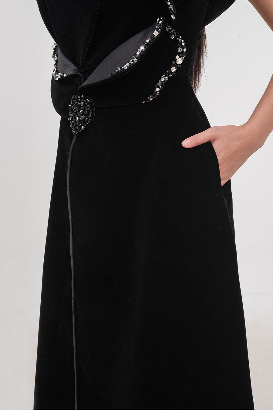 Nora A-line Floral Velvet Midi Dress Midi Dress IVY moda