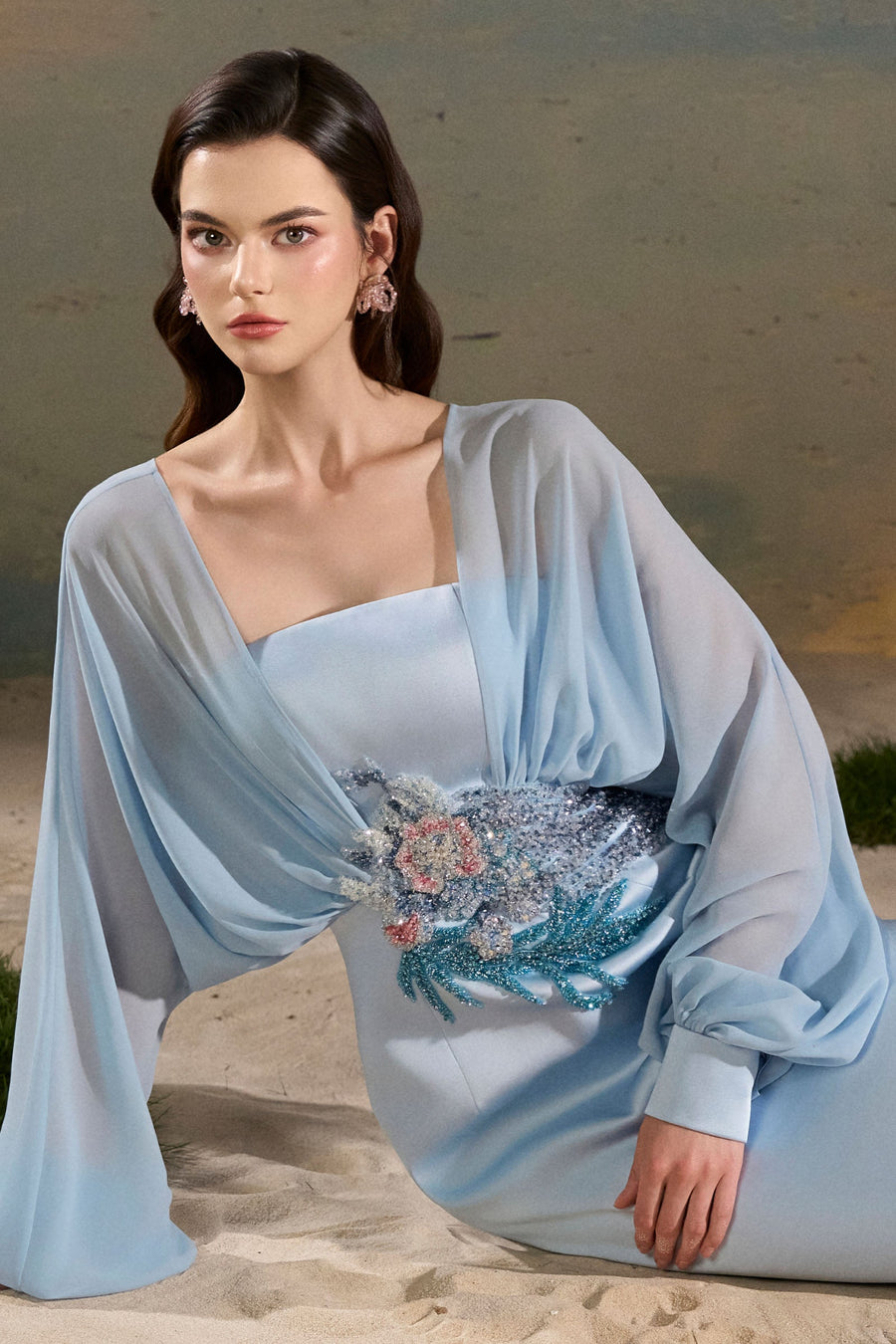 Veya Cuff Sleeve Maxi Dress 6