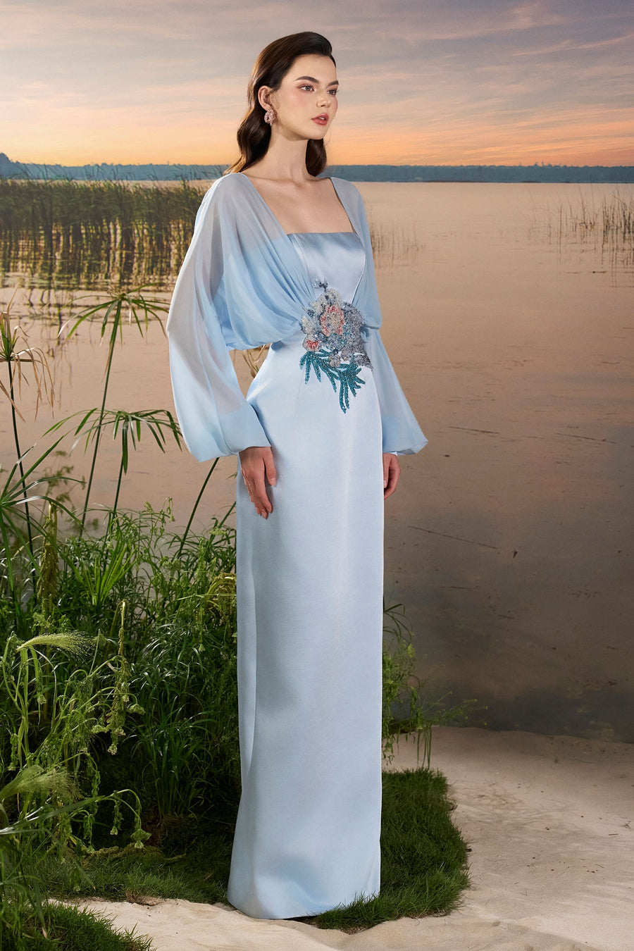 Veya Cuff Sleeve Maxi Dress 3