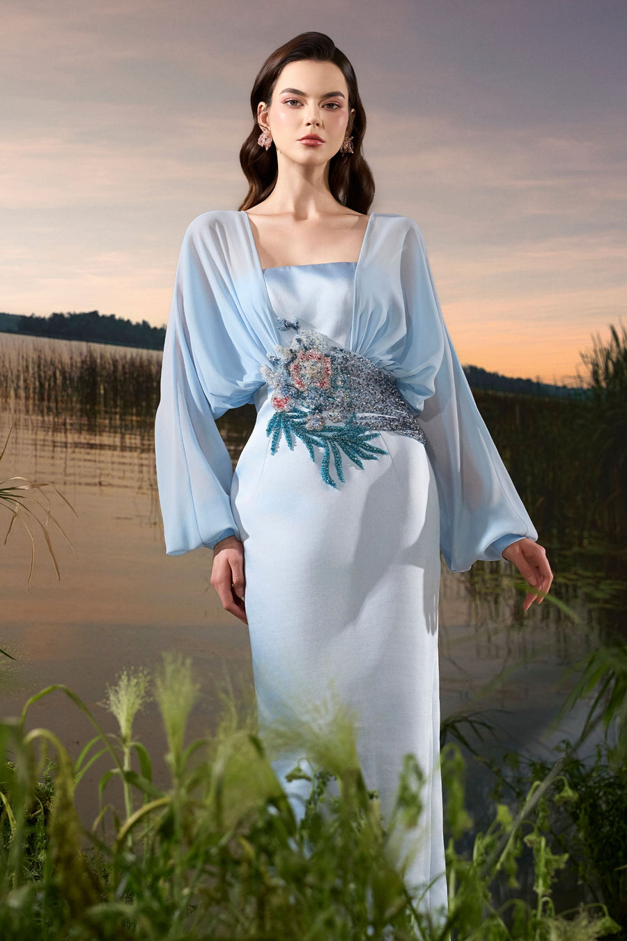 Veya Cuff Sleeve Maxi Dress 4