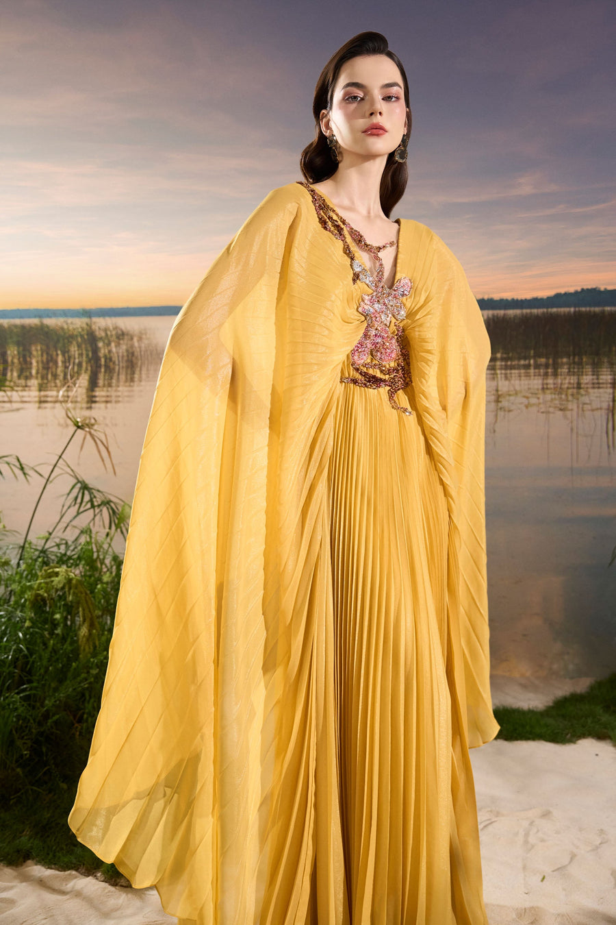 Soren Pleated Maxi Dress 6