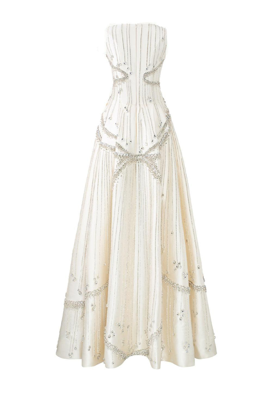 Hampton A-line Front Slit Taffeta Floor Length Dress 4