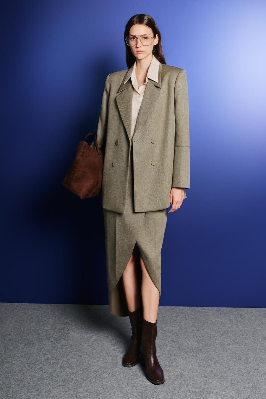 Colby Straight Double Breasted Tweed Blazer Blazer Lecia RTW