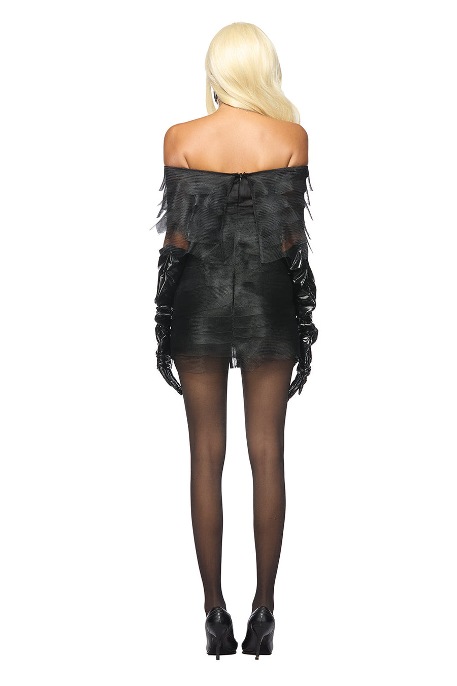 Dollie Bodycon Off-Shoulder Poly Organza Mini Dress Mini Dress DAS LA VIE
