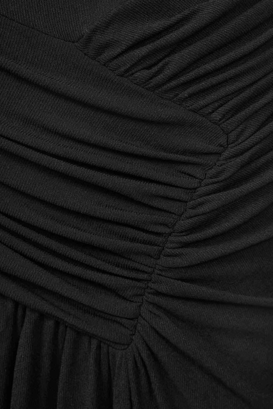 Minerva A-line Gathered Rib Knit Ankle Length Dress Maxi Dress Eegen Studio