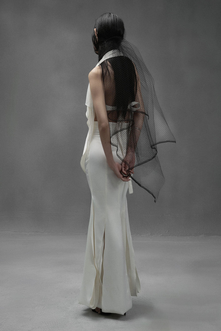 Goby Trumpet Side Slit Silk Maxi Skirt Skirt DAS LA VIE