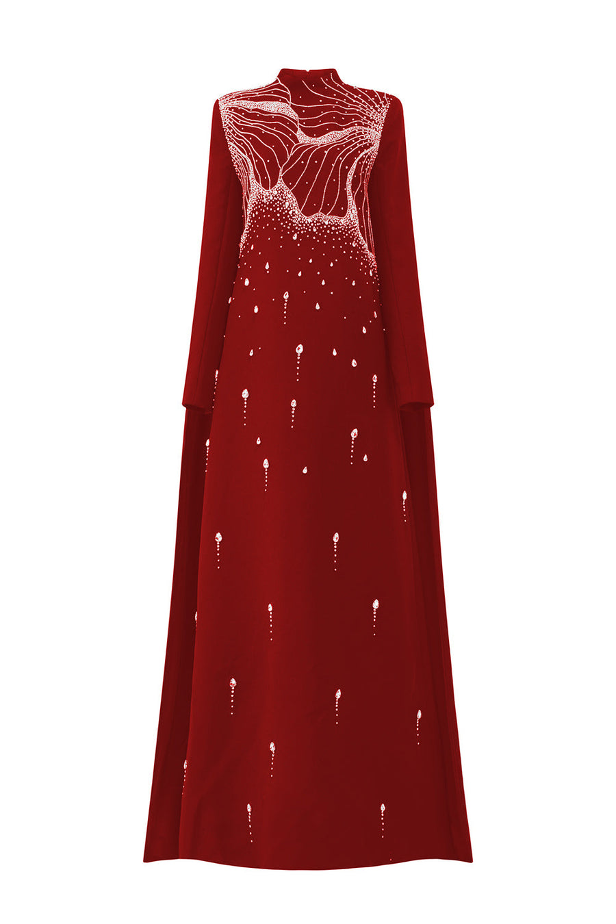 Jensen Straight Extended Flap Velvet Satin Floor Length Dress 11