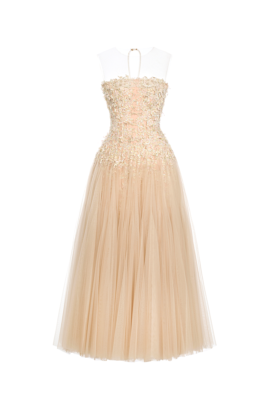 Pastel Beaded Lace Midi Dress 1