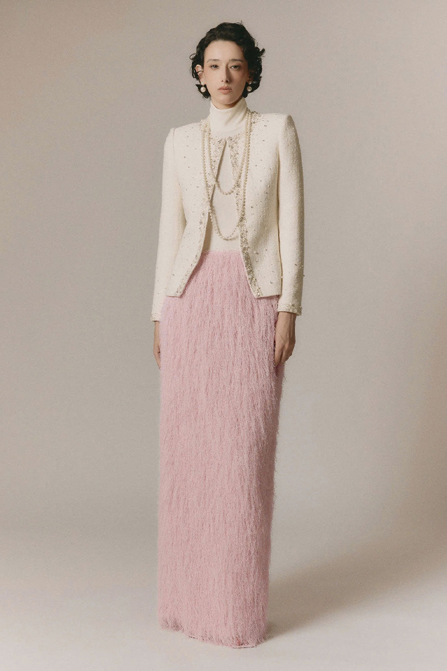 Olivia Straight Square Shoulder Tweed Jacket 6