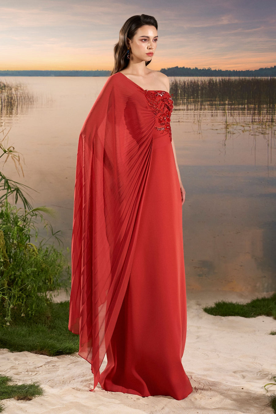 Orée One Shoulder Maxi Dress 3
