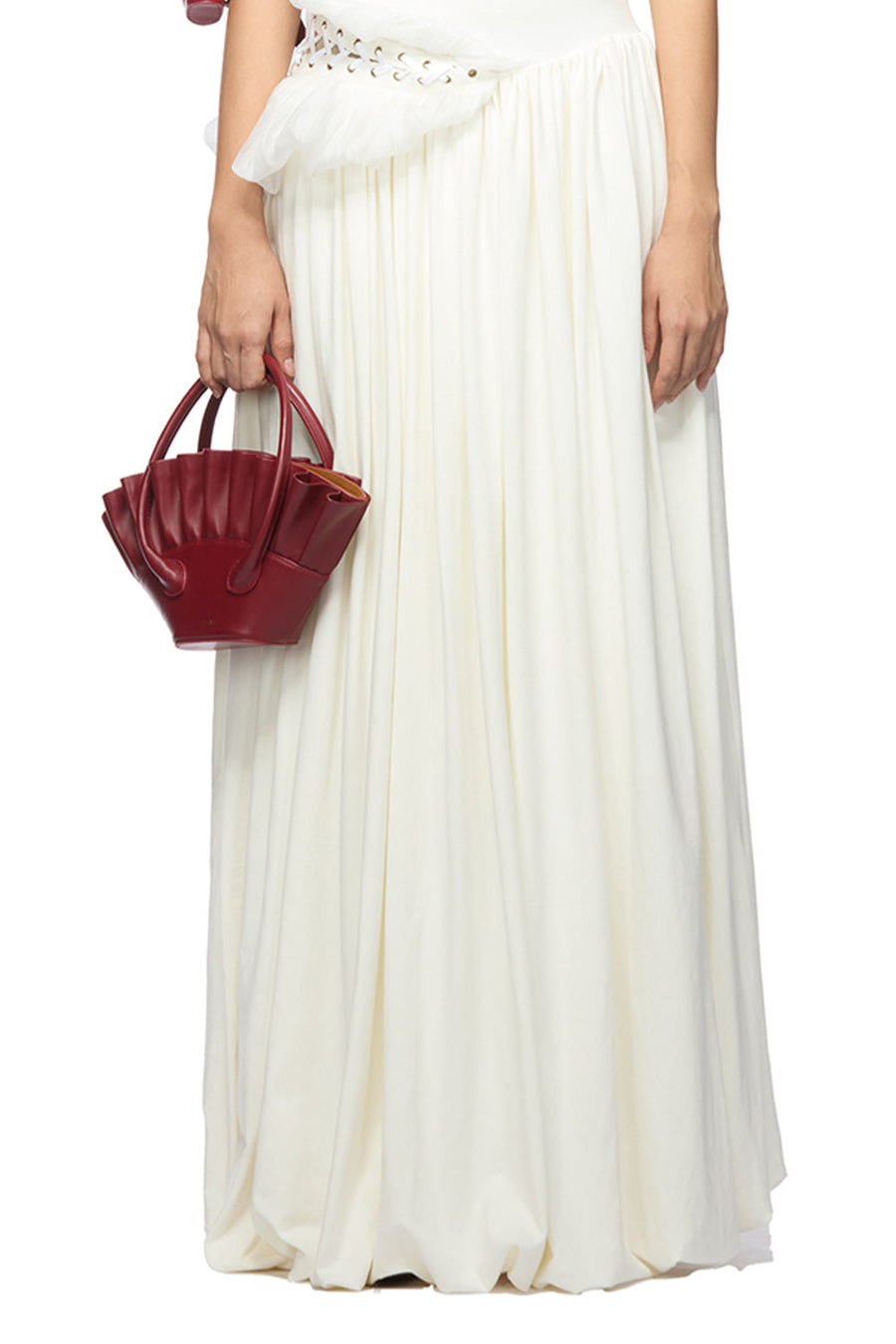 Bessie Gathered Scoop Neck Spandex Maxi Dress Maxi Dress DAS LA VIE