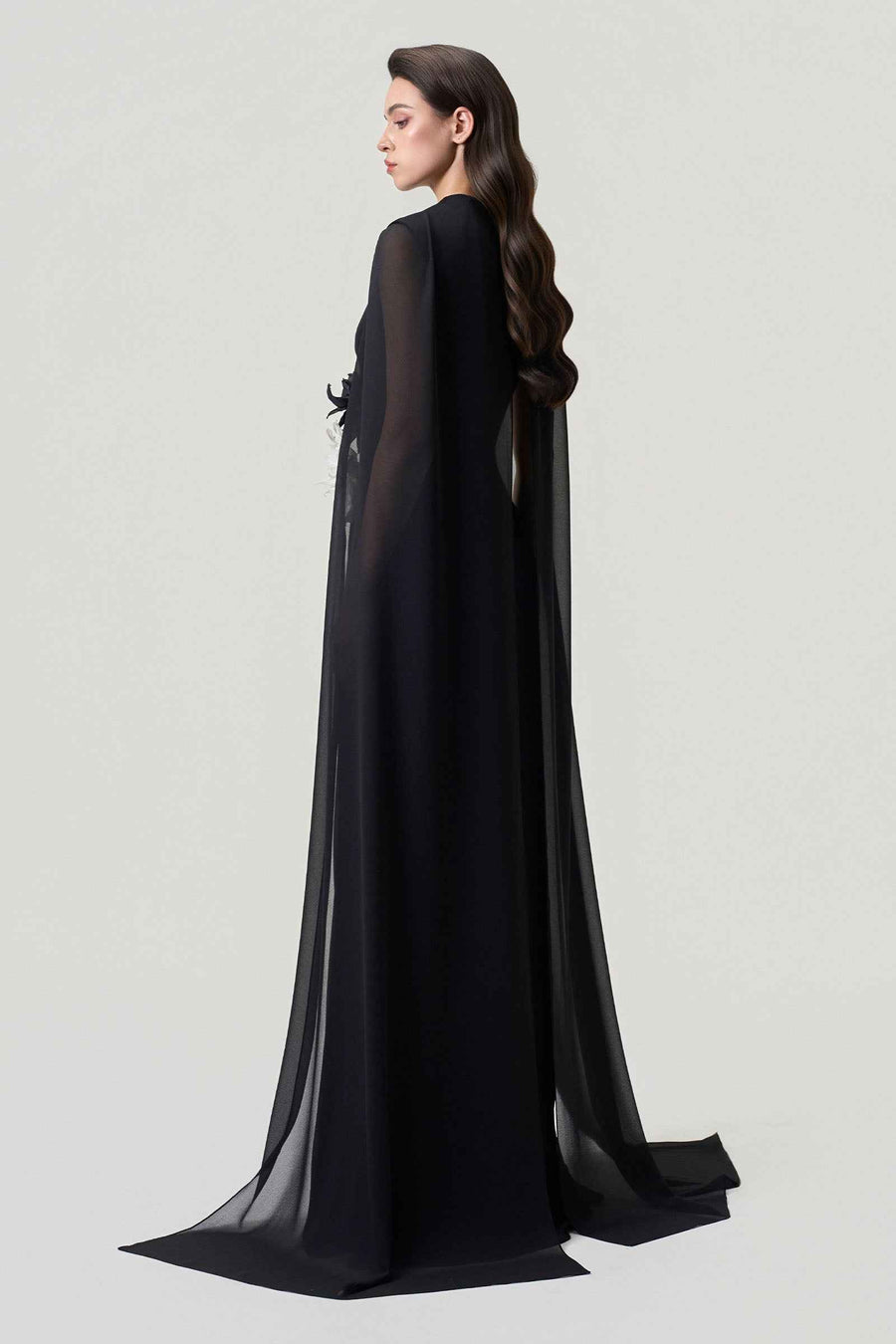 Oriel Cape Sleeve Maxi Dress