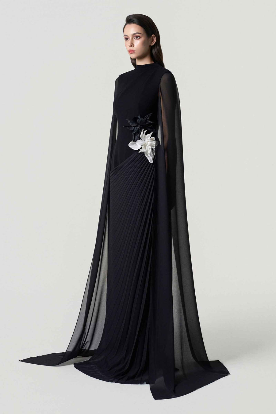 Oriel Cape Sleeve Maxi Dress