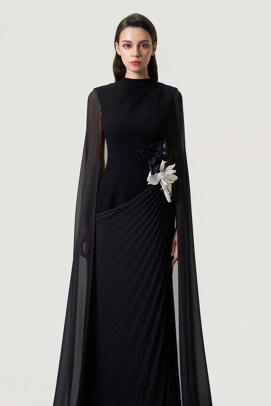 Oriel Cape Sleeve Maxi Dress