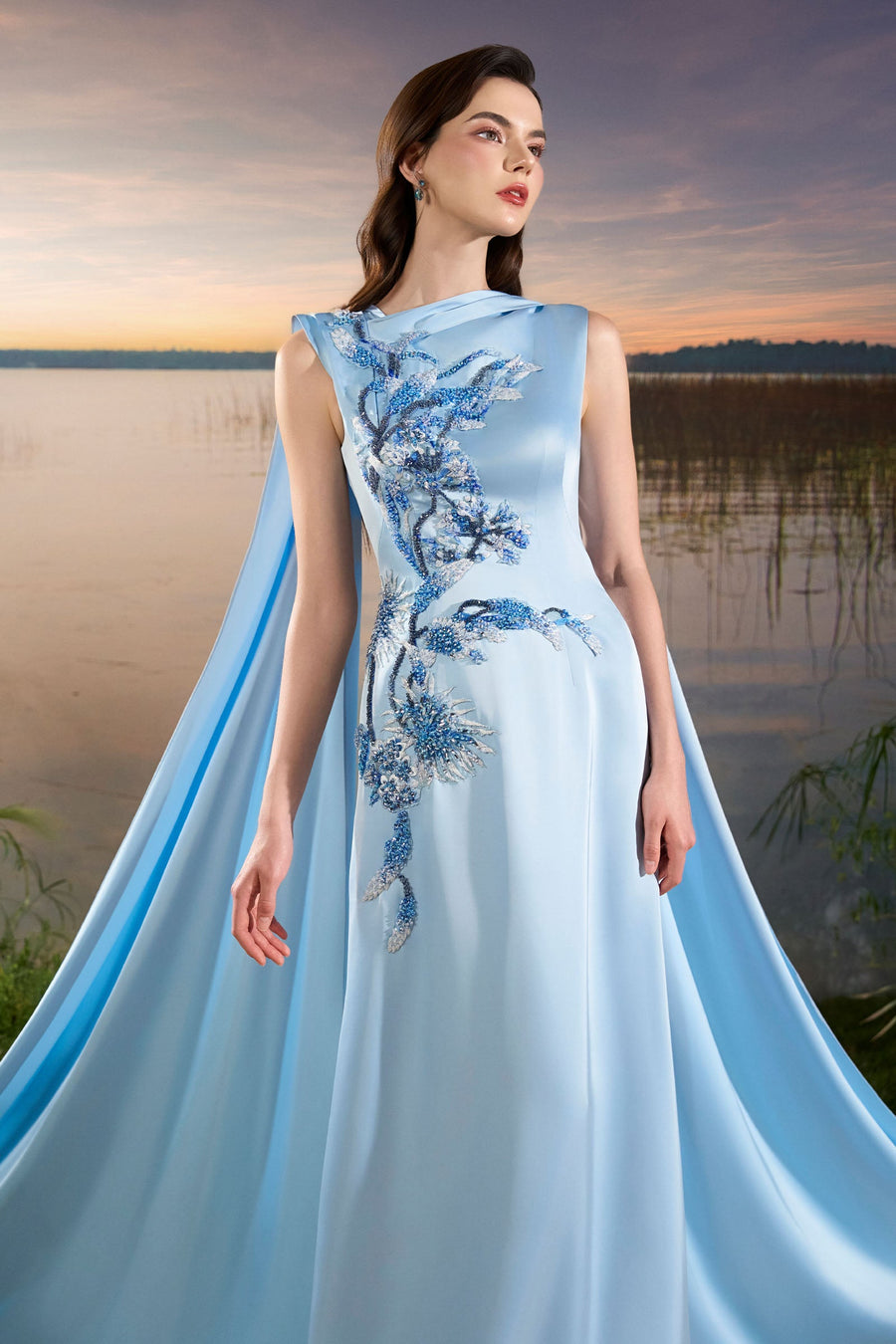 Orla Asymmetric Neck Maxi Dress 4