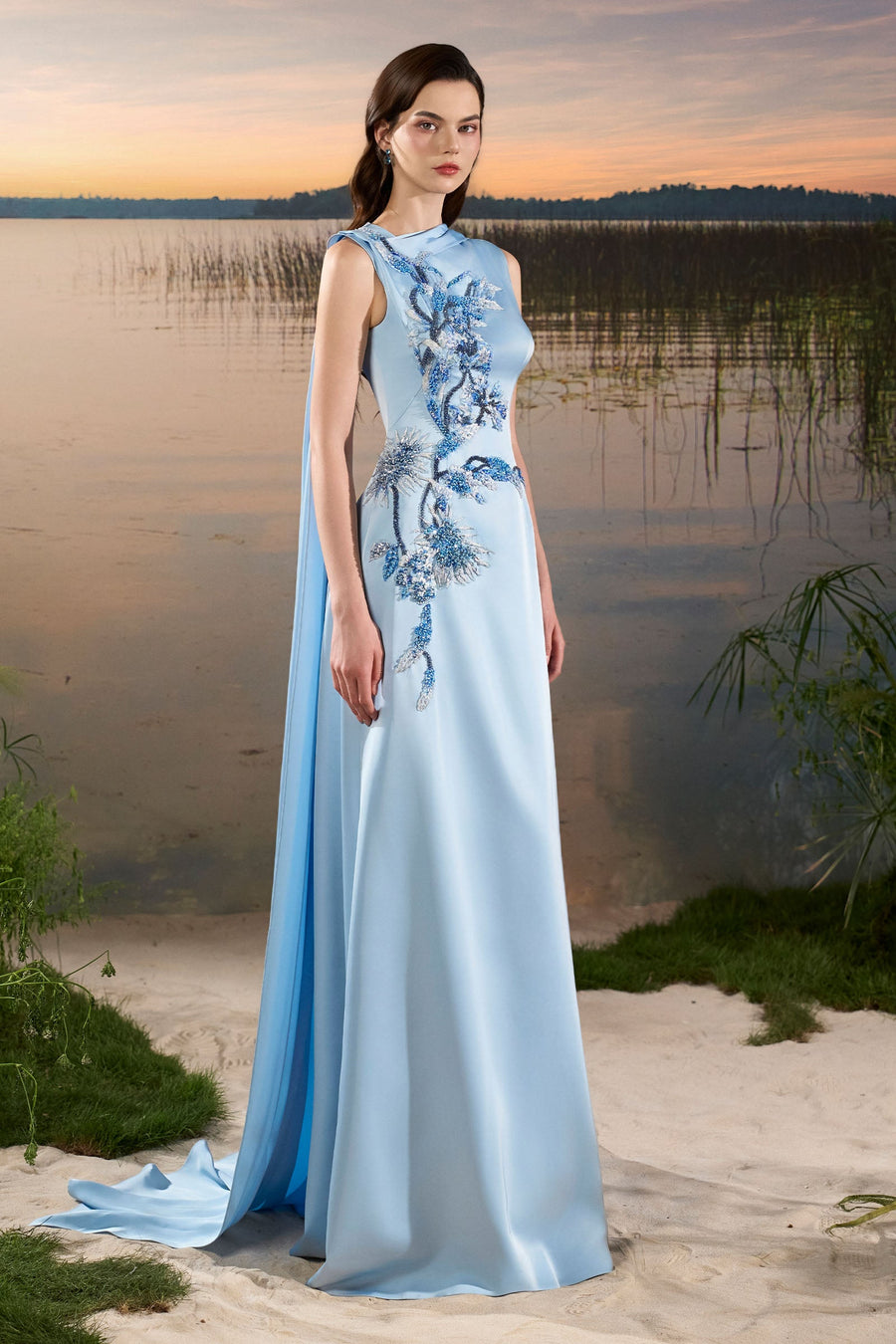 Orla Asymmetric Neck Maxi Dress 2
