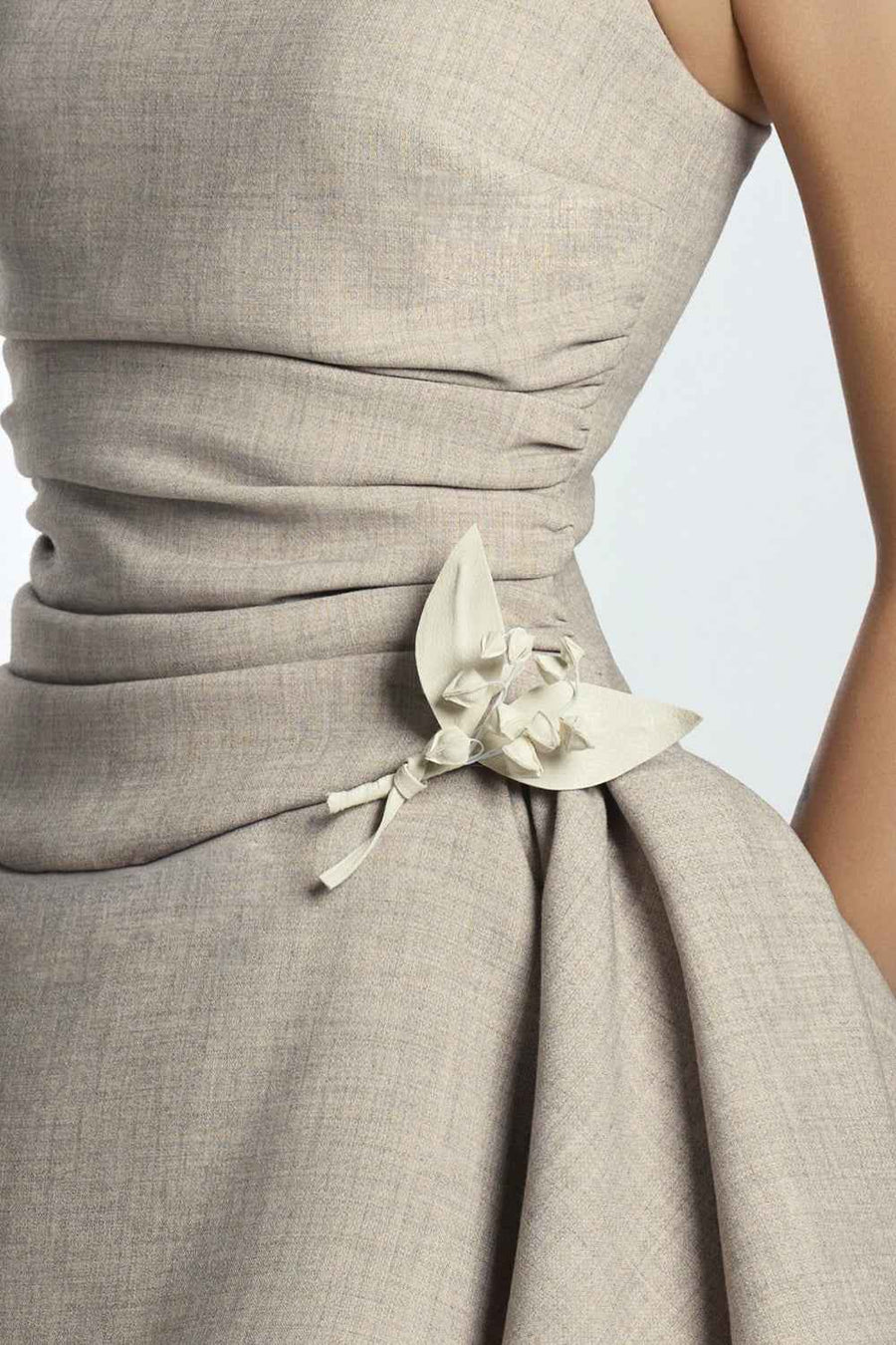 Sugar Floral Faux Leather Brooch
